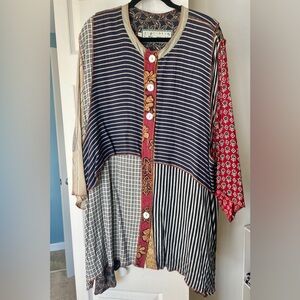 Nothing Matches patchwork tunic “size 2”